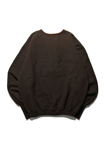 GYPSY&SONS ジプシーアンドサンズ | 80 CLASSIC HENRY 80 クラシック ヘンリーネック スウェット カラー:ブラウンチャコール