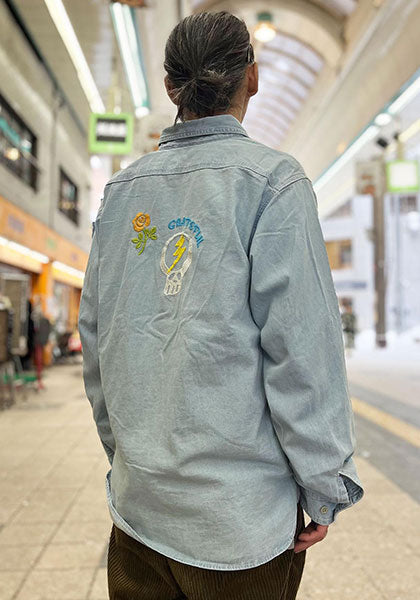 HAVE A GRATEFUL DAY ハブ ア グレイトフル デイ | EMBROIDERY SHIRTS カラー：CHAMBRAY