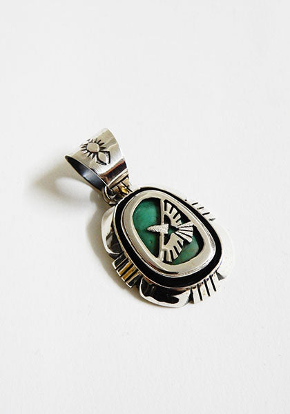 Indian Jewelry (インディアン ジュエリー) ナバホ ターコイズペンダントトップ イーグル Herman Vandever / ハーマンバンデバー