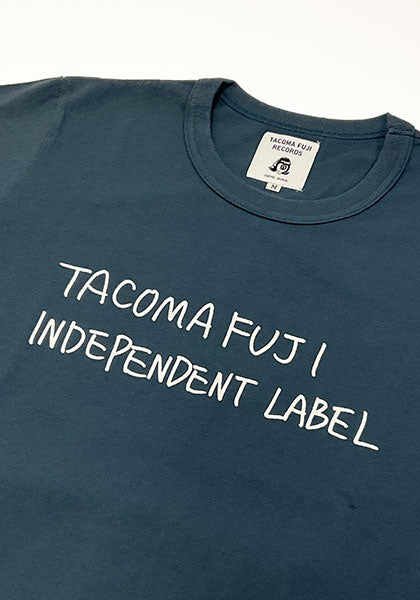 TACOMA FUJI RECORDS タコマフジレコード | INDEPENDENT LABEL Tシャツ designed by Ken Kagami カラー:ネイビー