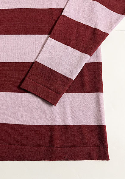 GREEN CLOTHING グリーンクロージング | ウールレイヤー / ベースレイヤー カラー:LIGHT PINK×WINE