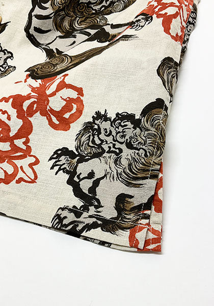 GYPSY&SONS ジプシーアンドサンズ | ALOHA SHIRTS 唐獅子牡丹シャツ カラー:アイボリー