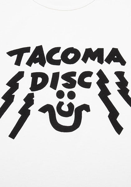 TACOMA FUJI RECORDS タコマフジレコード | TACOMA DISC Tシャツ designed by Tomoo Gokita カラー:ホワイト