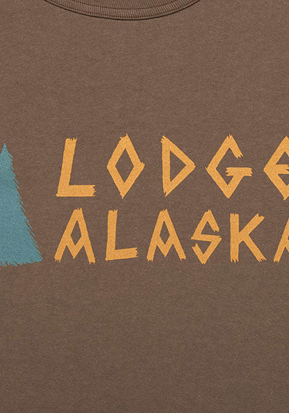 TACOMA FUJI RECORDS タコマフジレコード | Lodge ALASKA LOGO Tシャツ designed by MATT LEINES カラー:サンド