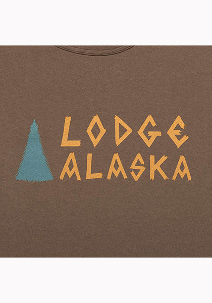 TACOMA FUJI RECORDS タコマフジレコード | Lodge ALASKA LOGO Tシャツ designed by MATT LEINES カラー:サンド