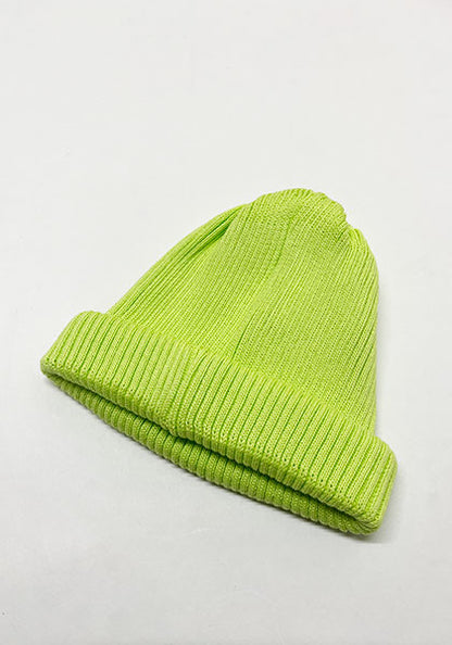 ROTOTO ロトト | COTTON ROLL UP BEANIE カラー : LIME GREEN