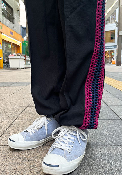 KELEN ケレン | KNIT LINE TROUSER カラー:BLACK