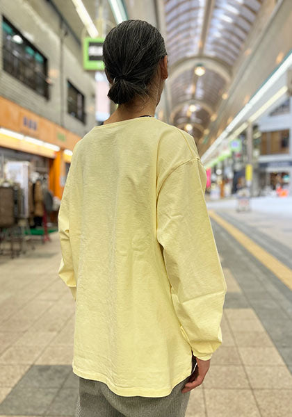 HALF TRACK PRODUCTS ハーフトラックプロダクツ | Long T / ボートネックロングスリーブ カラー:レモンイエロー