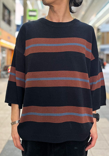 VOO 보 | BORDER SUMMER KNIT 색상 : BLACK