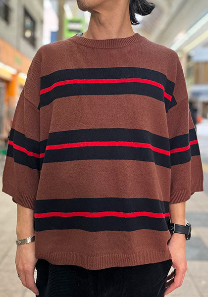 VOO 보 | BORDER SUMMER KNIT 색상 : COFFEE
