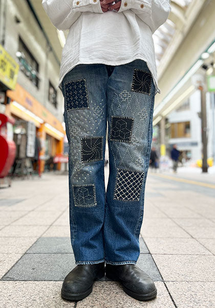 Nasngwam ナスングワム | SASHIKO EASY DENIM PANTS 刺子イージーデニムパンツ SEEK 札幌 セレクトショップ  オンラインストア