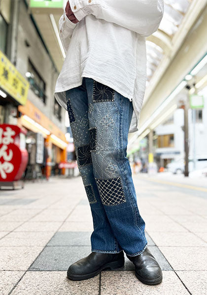 Nasngwam ナスングワム | SASHIKO EASY DENIM PANTS M(B TYPE)