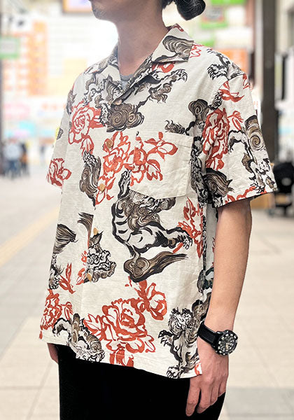 GYPSY&SONS ジプシーアンドサンズ | ALOHA SHIRTS 唐獅子牡丹シャツ カラー:アイボリー