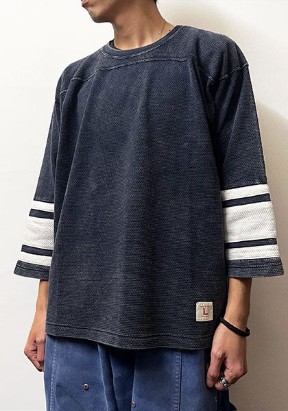 IMPRESTORE / インプレストア MESH FOOTBALL HALF SLEEVE / フットボールTEE カラー : FADED NAVY