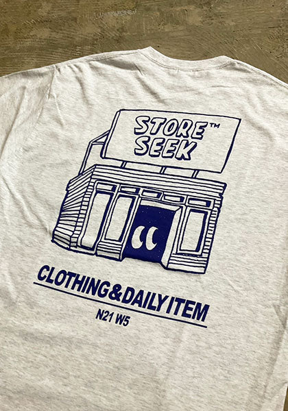 RAGELOW×STORESEEK POCKET TEE カラー:アッシュ