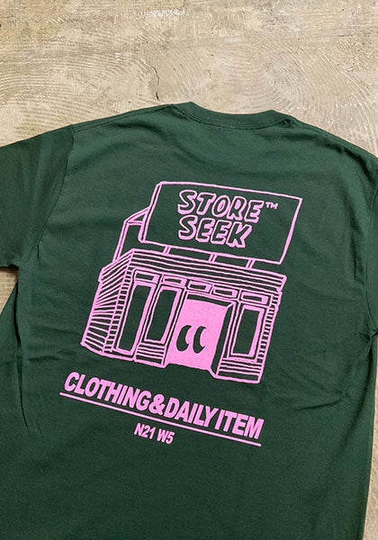 RAGELOW×STORESEEK POCKET TEE カラー:フォレストグリーン