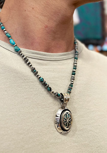 Nasngwam.×Bright "Rio Grande" チェーンネックレス TURQUOISE 48cm