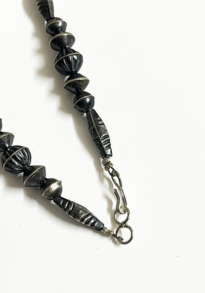 Indian Jewelry (インディアン ジュエリー) 1970's Vintage Navajo Silver Beads Necklace 57cm