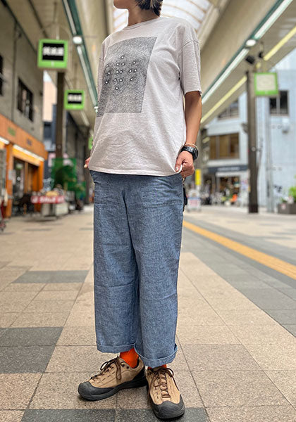 A HOPE HEMP | Chambray Cropped Baker Easy Pants