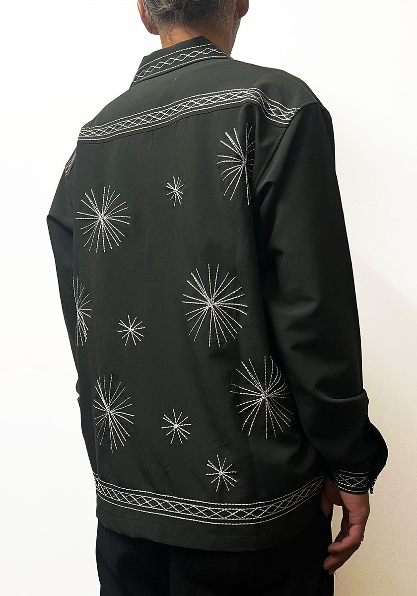 modem design モデムデザイン Embroidery Shirt|オリジナル刺繍 開襟シャツ