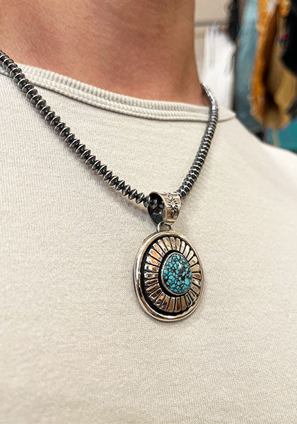 Herman Vandever / ハーマンバンデバー サンバースト Kingman turquoise Pendant Top