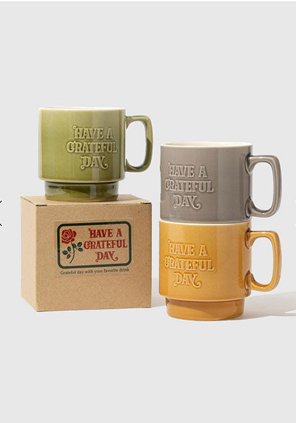 HAVE A GRATEFUL DAY ハブ ア グレイトフル デイ | VINTAGE MUG CUP カラー:GRAY