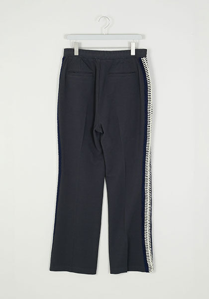 KELEN ケレン | KNIT LINE TROUSER / ニットライントラウザー カラー:チャコール