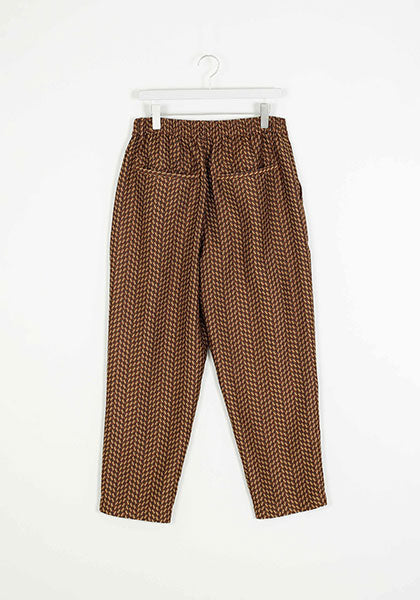 KELEN ケレン | JAQUARD TAPERED TROUSER / ジャガードテーパードトラウザー カラー:ブラウン