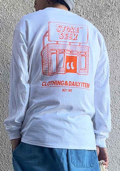RAGELOW×STORESEEK ロンTEE カラー : ホワイト