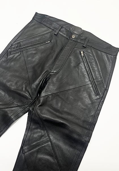 Nasngwam ナスングワム | HIDE ZIP LEATHER PANTS / レザーパンツ カラー:ブラック