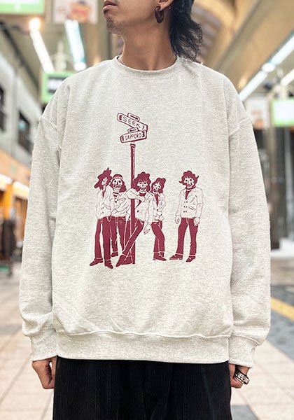 デガラシ×SEEK アシュベリービッグスウェット カラー:アッシュ