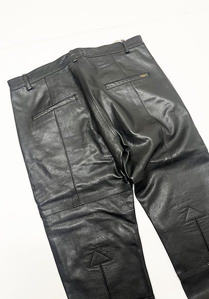 Nasngwam ナスングワム | HIDE ZIP LEATHER PANTS / レザーパンツ カラー:ブラック