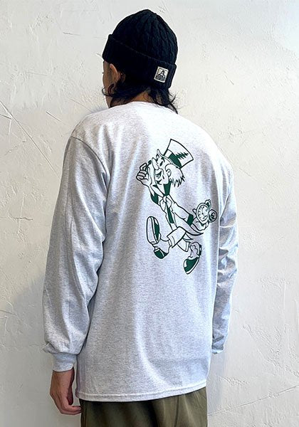 デガラシ×SEEK ワンダーランド ロンTEE カラー : アッシュグレー