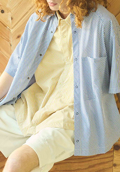 KELEN ケレン | BIAS BIG SHIRT カラー:BLUE