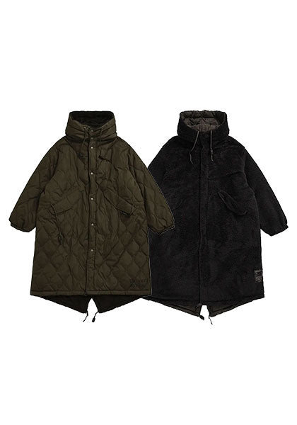 TAION 体温 リバーシブル ダウン×ボア モッズジャケット