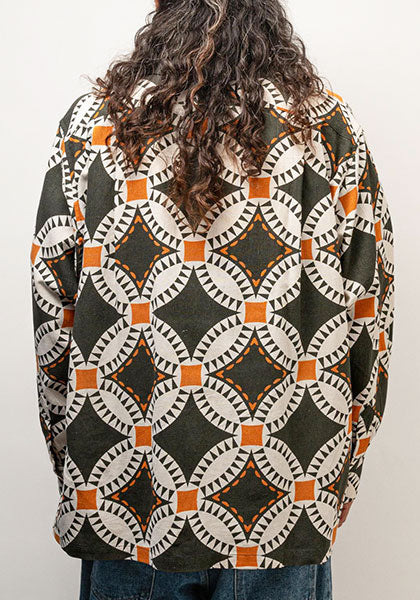 HAVE A GRATEFUL DAY ハブ ア グレイトフル デイ | OPEN COLLAR L/S SHIRTS カラー:BLACK