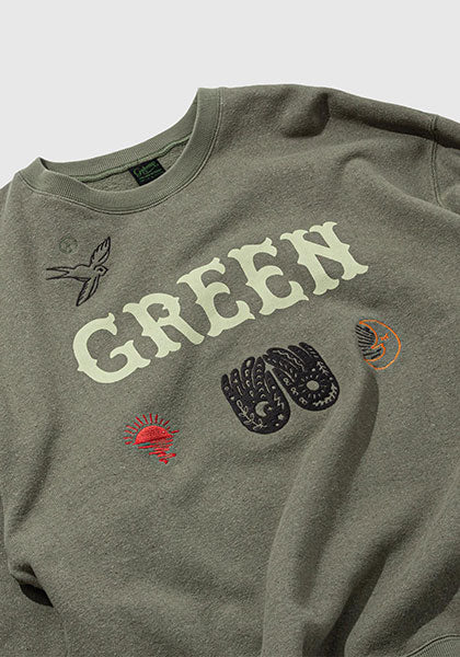 GOHEMP ゴーヘンプ | GREEN CREW SWEAT カラー:OLIVE BRANCH