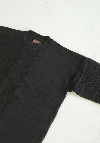 VOO ヴォー | TRICKY JQ KNIT / ニット カラー:BLACK