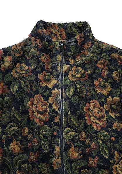 VOO ヴォー | FLOWER FLEECE VEST カラー:BLACK