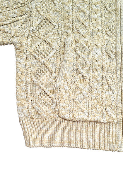 VOO ヴォー | MIX F.Z.P KNIT / ミックスカラーフルジップパーカーニット カラー:MILK MIX