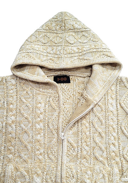 VOO ヴォー | MIX F.Z.P KNIT / ミックスカラーフルジップパーカーニット カラー:MILK MIX