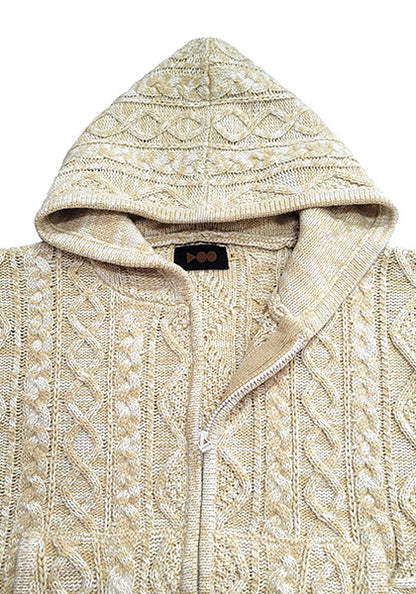 VOO ヴォー | MIX F.Z.P KNIT / ミックスカラーフルジップパーカーニット カラー:MILK MIX