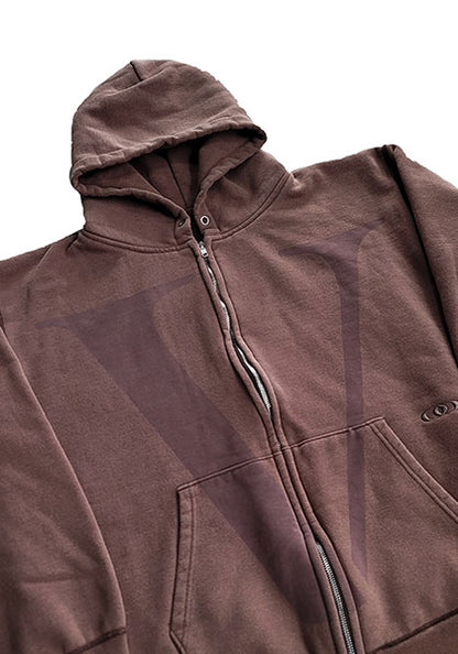 VOO ヴォー | BIG V FULL ZIP PARKA / フルジップパーカー カラー:COFFEE
