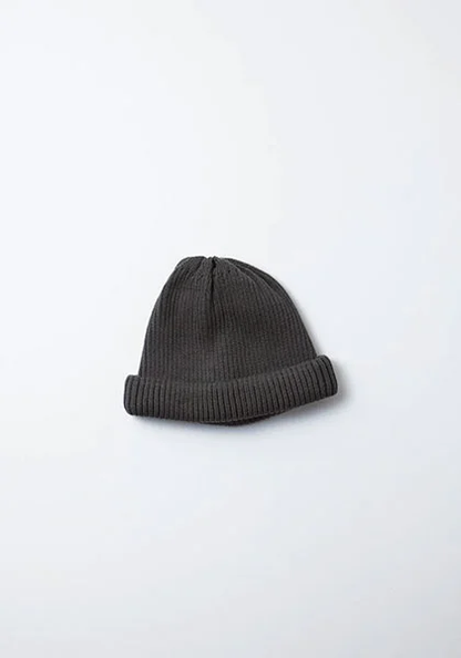 ROTOTO | COTTON ROLL UP BEANIE Color: D.GRAY