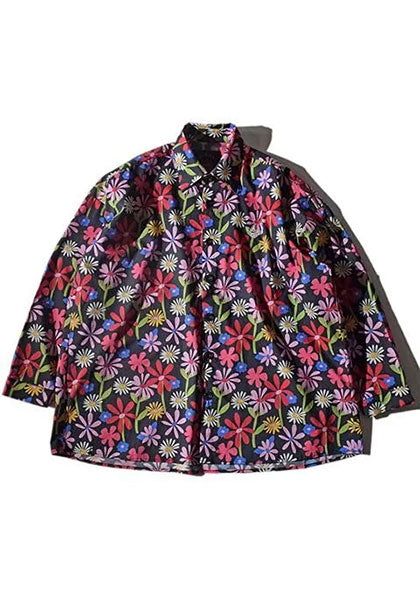 ALDIES アールディーズ | Flower Big Shirt カラー：ブラック