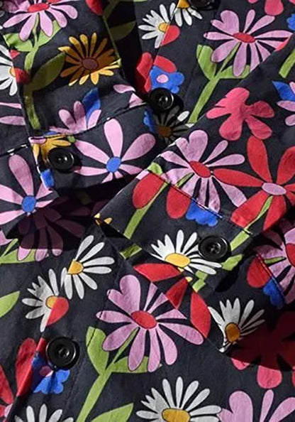 ALDIES アールディーズ | Flower Big Shirt カラー：ブラック