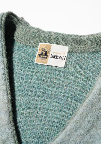 TOWNCRAFT タウンクラフト | MOHAIR SHAGGY JACQUARD CARDIGAN [BORDER]