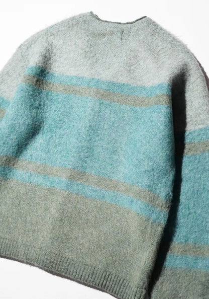 TOWNCRAFT タウンクラフト | MOHAIR SHAGGY JACQUARD CARDIGAN [BORDER]