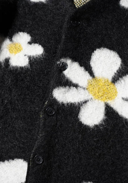TOWNCRAFT タウンクラフト | MOHAIR SHAGGY JACQUARD CARDIGAN [DAISY]