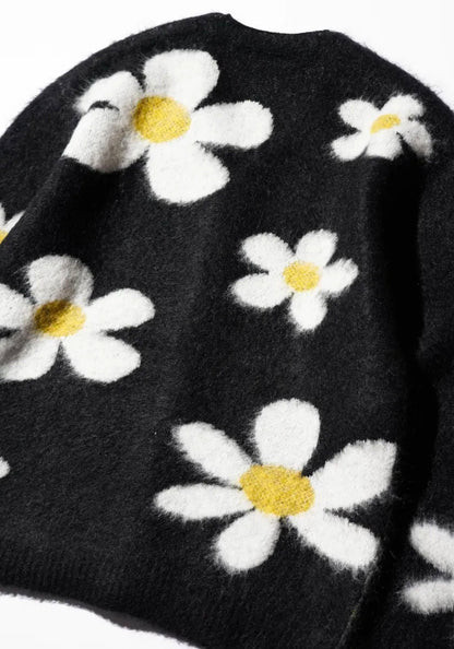TOWNCRAFT タウンクラフト | MOHAIR SHAGGY JACQUARD CARDIGAN [DAISY]